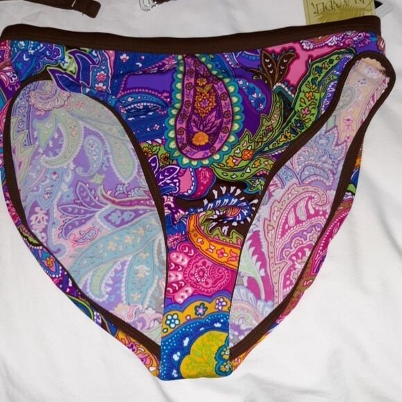 NWT Islander Paisley Bikini‎ Size 14 Top 12 Bottom - Picture 5 of 8